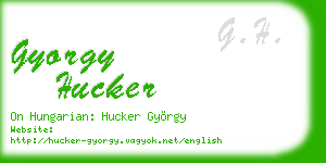 gyorgy hucker business card
